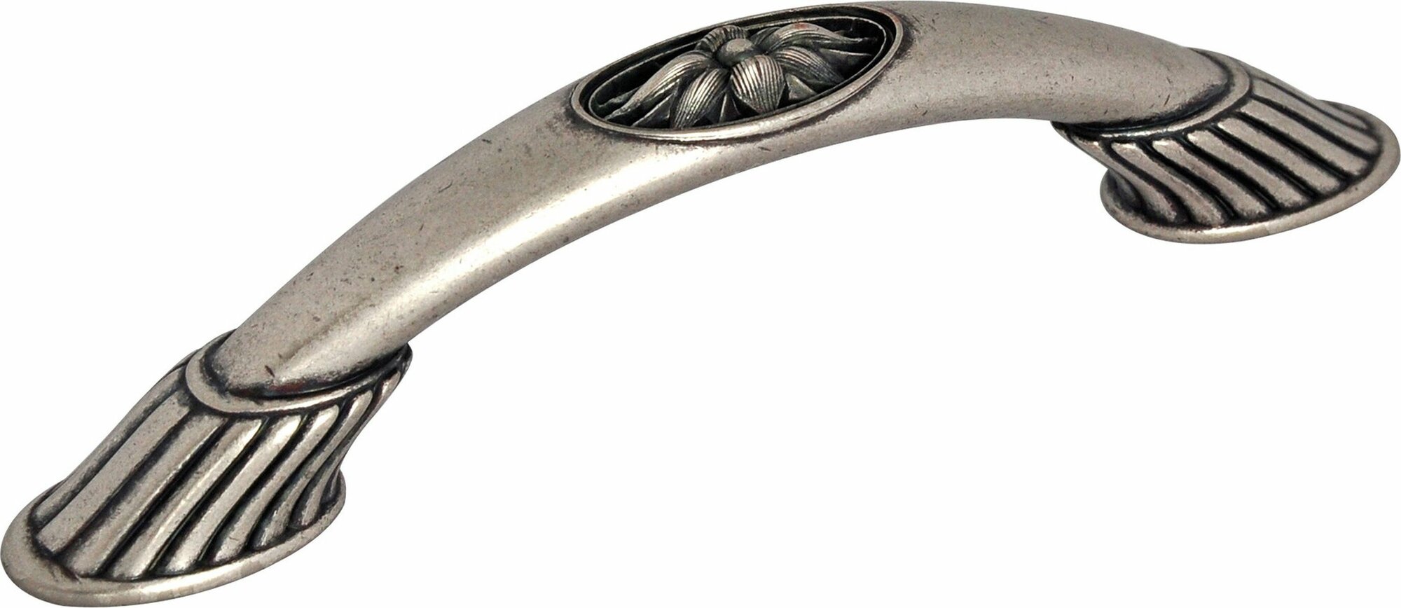 Ручка мебельная-скоба JET 191 цинк античное серебро 96 мм