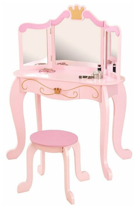 Туалетный столик KidKraft Принцесса (76123_KE), розовый