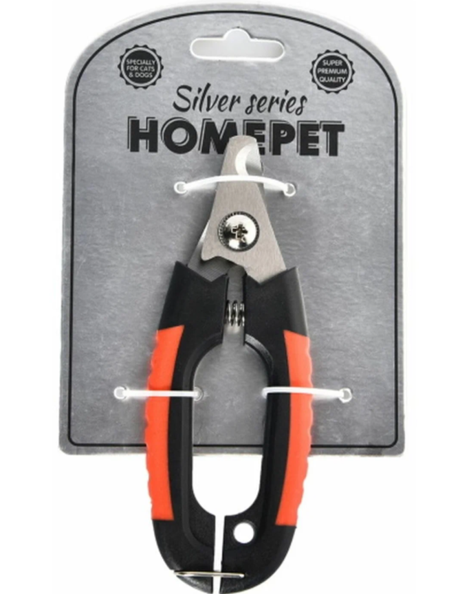 Когтерез-секатор HOMEPET SILVER SERIES, с фиксатором, размер L, 16 х 4,5 см