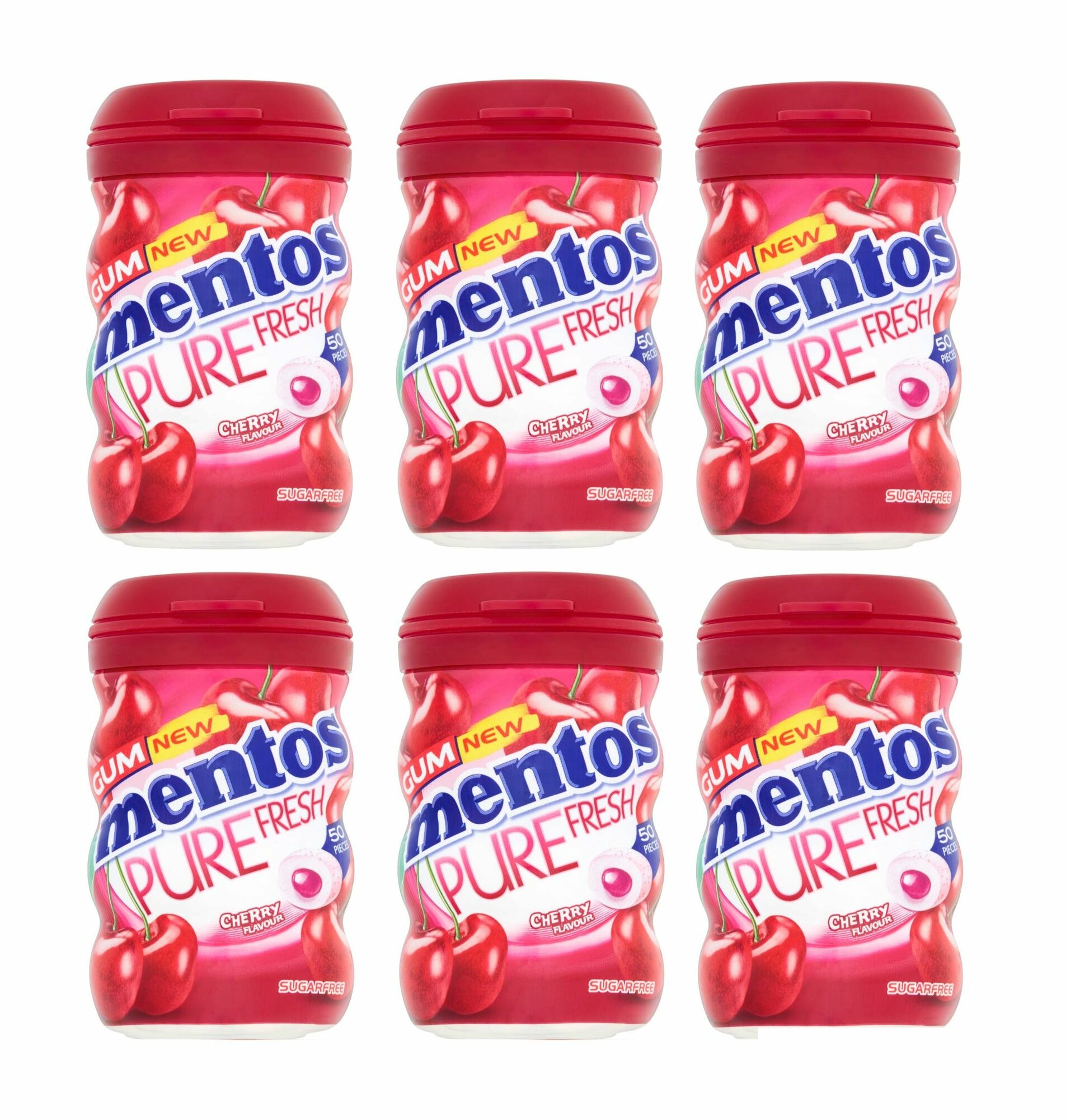 Жевательная резинка Mentos Pure Fresh Cherry, 6 шт по 100г