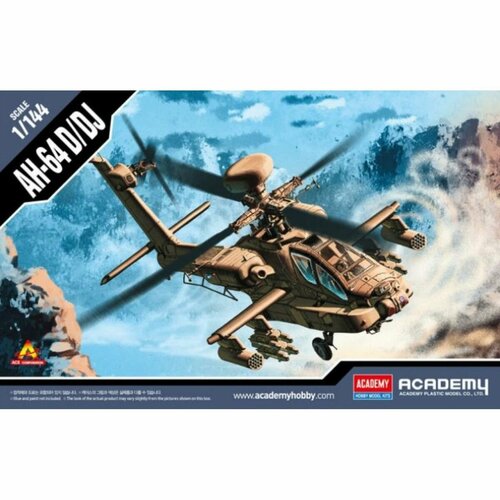 Academy сборная модель 12625 AH-64D/DJ Apache 1:144 12537 academy вертолет ah 64 британской армии афганистан 1 72