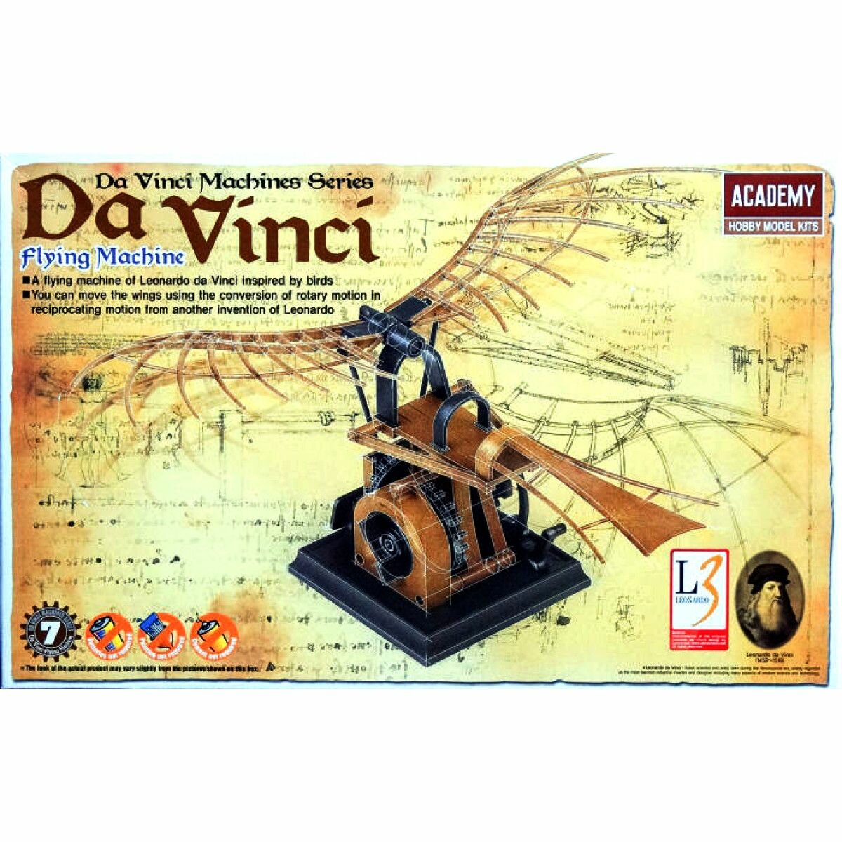 Academy сборная модель 18146 DAVINCI FLYING MACHINE