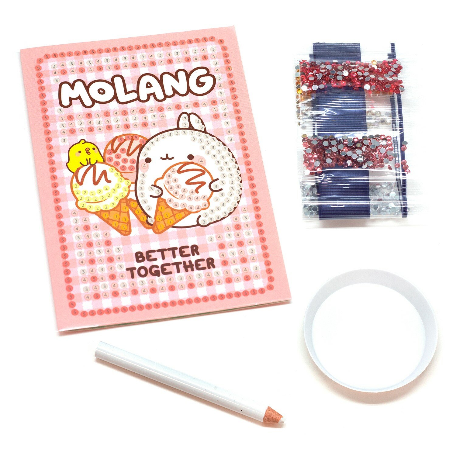 Molang. Алмазные узоры. Открытка. Сладкий перекус ОРИГАМИ - фото №3