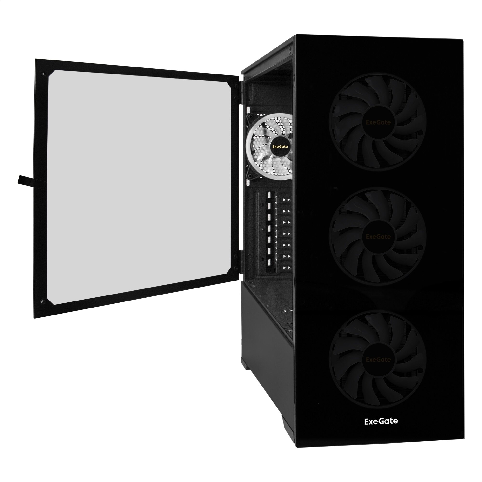 Корпус ATX Exegate черный, без БП, передняя и боковая панели - закаленное стекло, USB 3.0, 2*USB 2.0, audio - фото №15