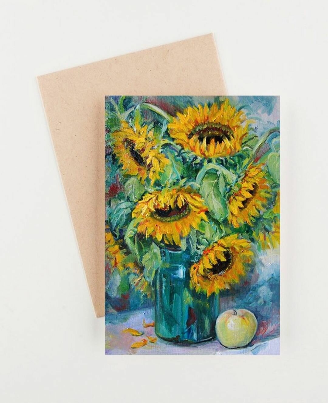 Открытка авторская "Подсолнухи"