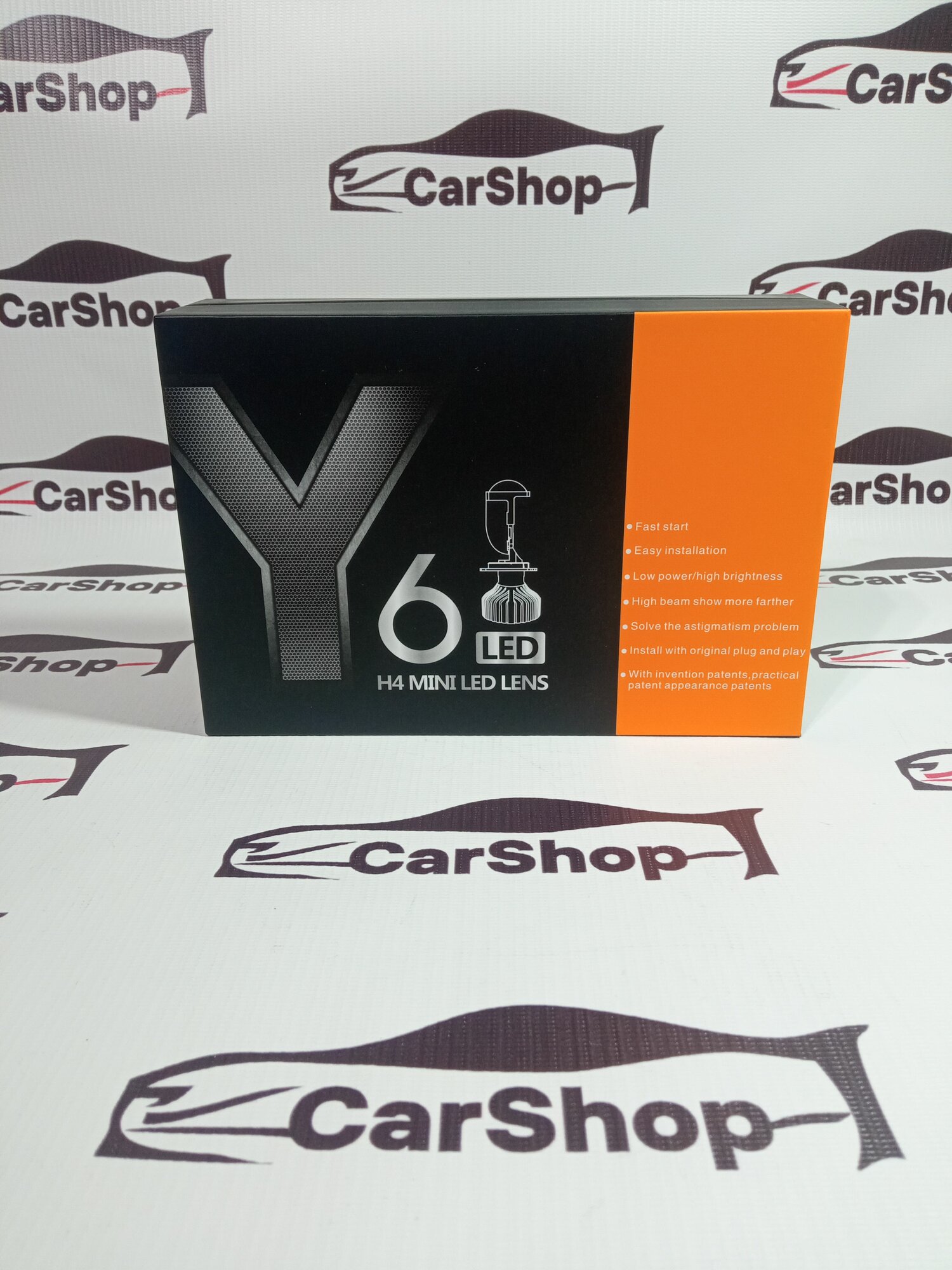 Светодиодные мини линзы H4 Y6 6000k mini (комплект 2 шт)