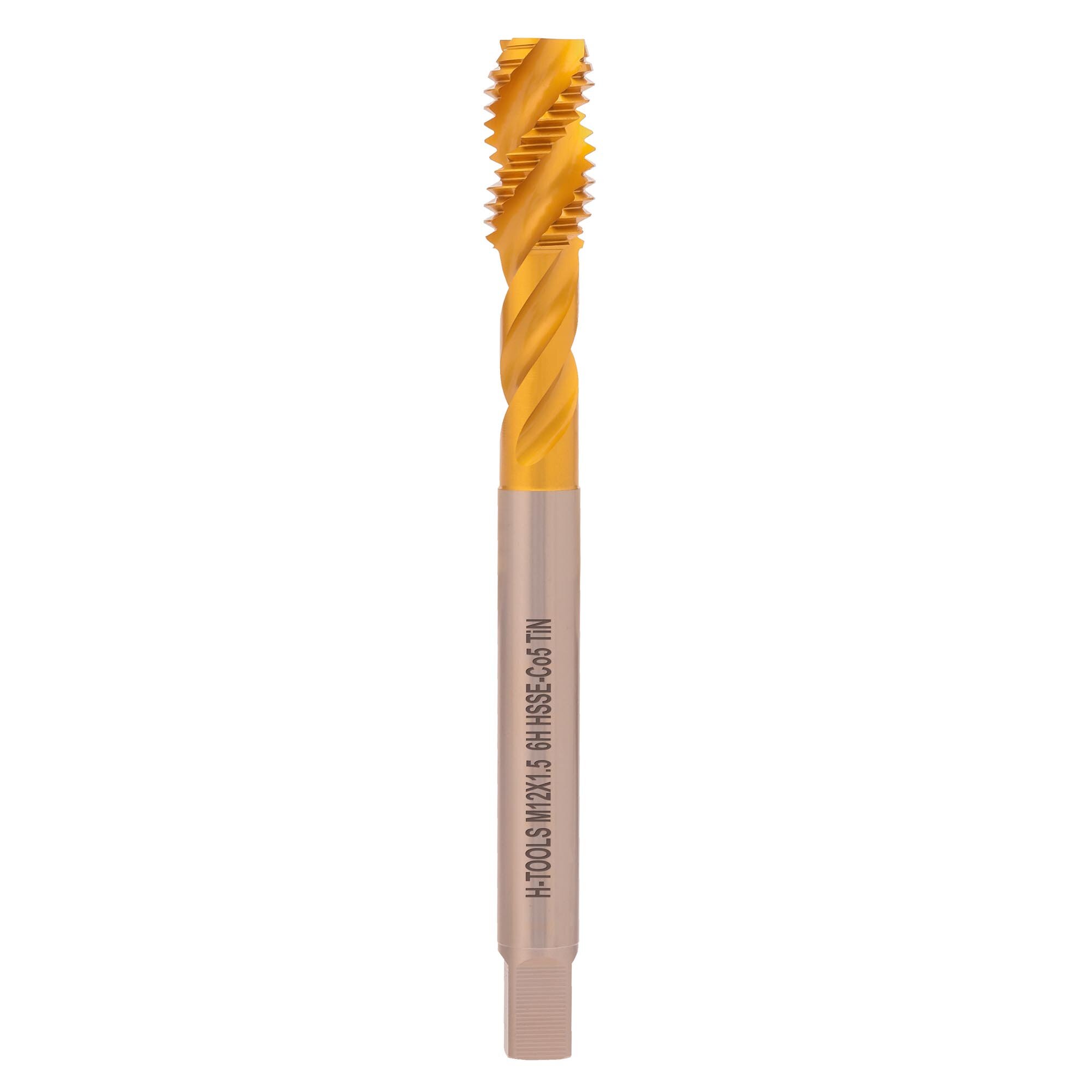 Метчик винтовой машинный H-Tools М12х15 DIN374 HSSE-TiN 6h C/2-3P R45 513X01-D2-0121