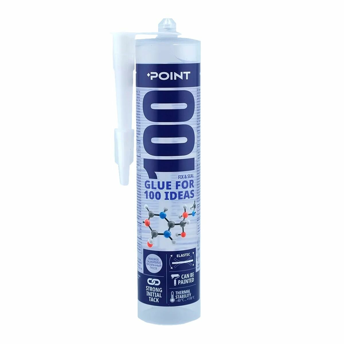 Жидкие гвозди полиуретановые прозрачные POINT 100 290мл х 1шт
