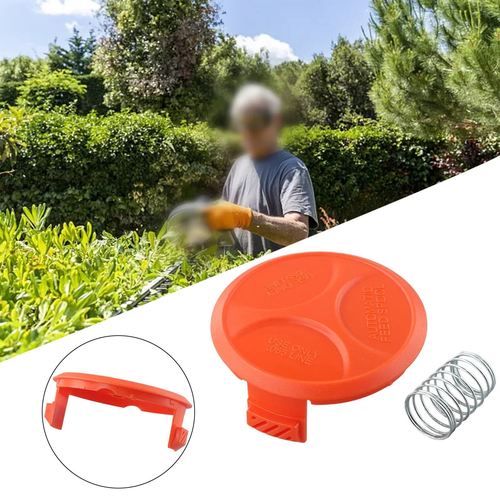 Долговечная крышка катушки для триммера Black & Decker совместимая с BESTA525 BESTA528 BESTA530 ST1823 (66 символов)