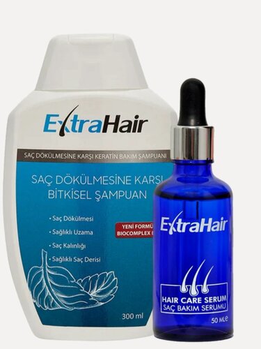 Изображение товара Средство Extra Hair сыворотка с шампунем набор против выпадения для роста волос и бороды активатор