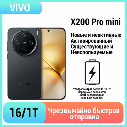 Смартфон vivo X200 Pro mini CN 161T возможностью обновления прошивки OTA Tiangui 9400 пыле- и влагозащита IP69IP68 аккумулятор 5800 мАч экран 4500 нит супертелеобъектив Zeiss 6745900₽