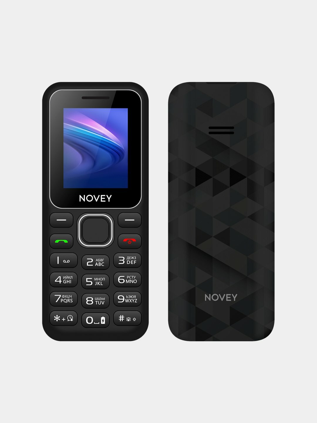 Кнопочный, мобильный телефон Novey 105 2 - SIM слота , угольный