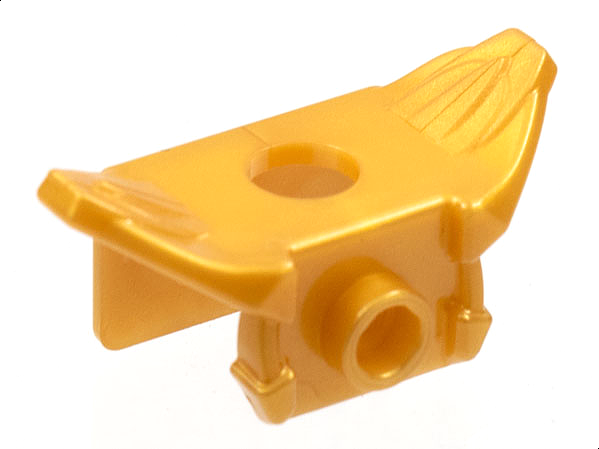 Minifigure Armor Shoulder Pads with Front Stud and 2 Back Studs, 11097 Pearl Gold U