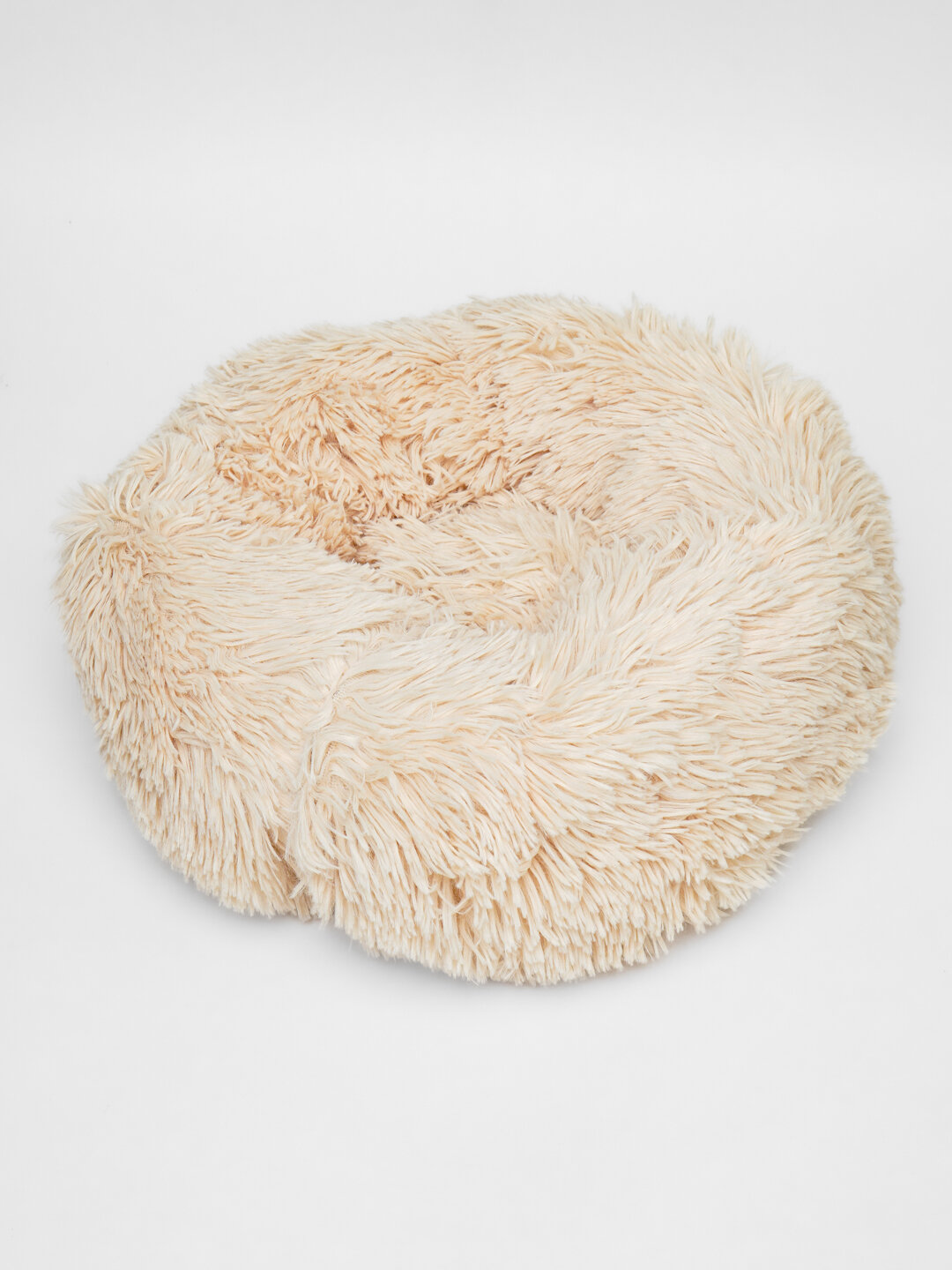 Лежанка для кошек и собак, меховая, для мелких и средних пород, молочный