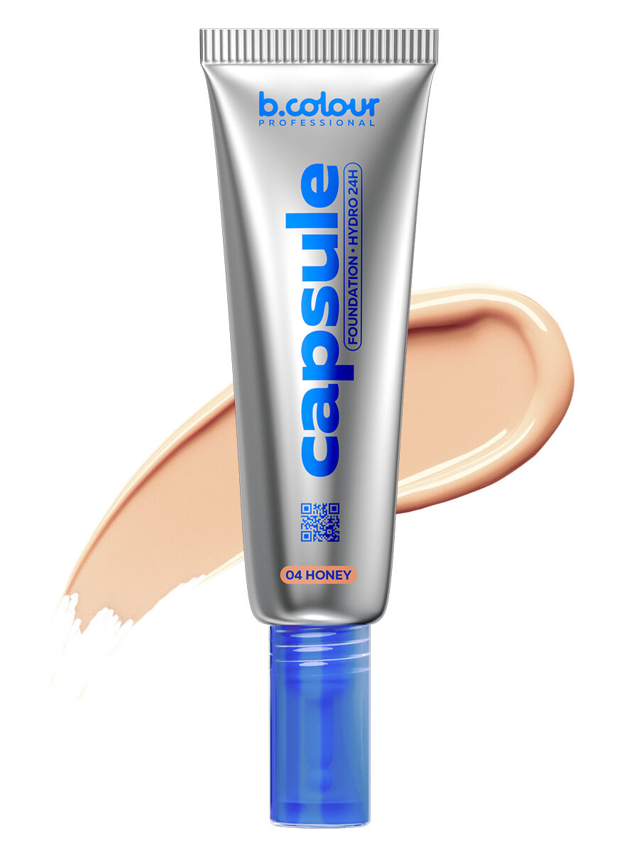 B.COLOUR PROFESSIONAL Тональный крем для лица матирующий, увлажняющий, стойкий CAPSULE 04 HONEY — фото 1