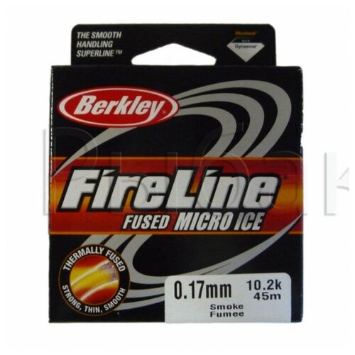 фото Леска плетеная berkley fireline micro ice smoke 0.17 45м 1085677