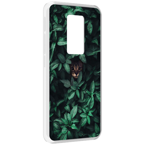 Чехол MyPads котенок в листьях для Motorola Defy 2021 задняя-панель-накладка-бампер