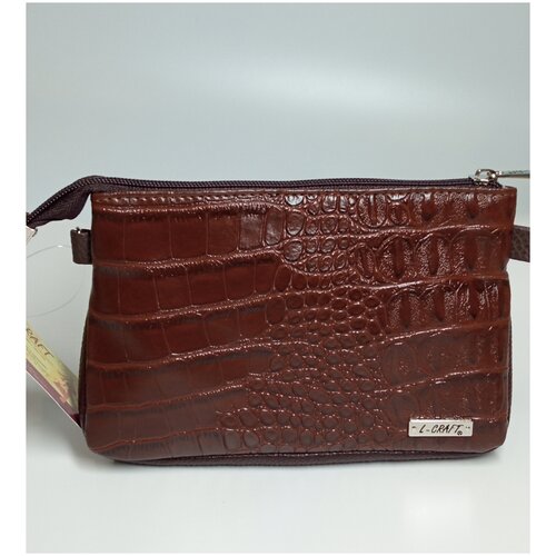фото Сумка женская l-craft, экокожа, коричневый крокодил, мод. 21692