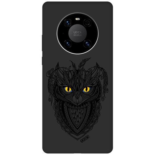 Ультратонкая защитная накладка Soft Touch для Huawei Mate 40 Pro с принтом Grand Owl черная ультратонкая защитная накладка soft touch для huawei mate 40 pro с принтом shaman cat черная
