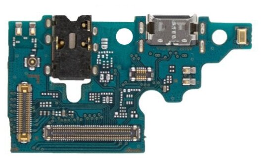 Шлейф (плата) для Samsung A51 SM-A515 с системным разъемом, разъемом гарнитуры и микрофоном