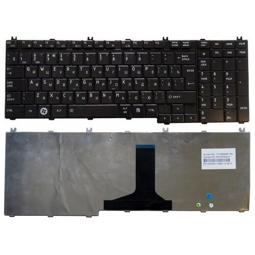 Клавиатура для ноутбука Toshiba Satellite A500 L350 L500 L505 F501 P200 P300 P500 черная 700₽