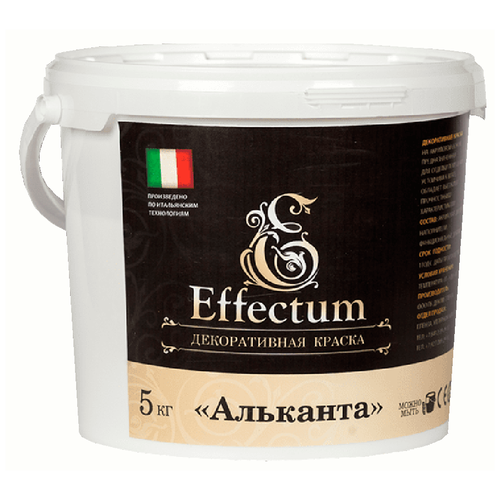 Краска акриловая Effectum Альканта влагостойкая моющаяся белый 5 кг