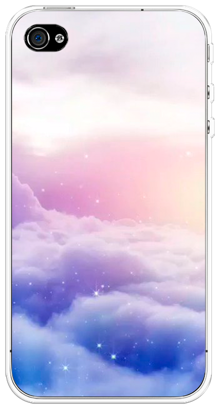 Силиконовый чехол на Apple iPhone 4/4S / Айфон 4/4S "Небеса"