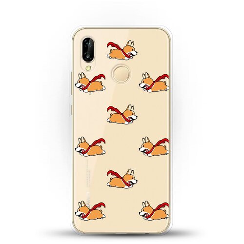 фото Силиконовый чехол корги с шарфом на huawei nova 3e andy & paul