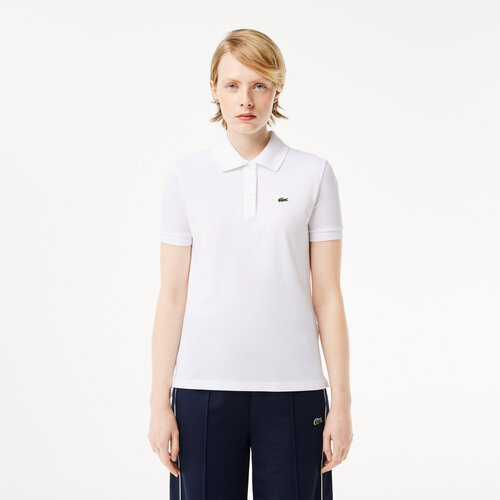 Поло LACOSTE, размер T44, белый джемпер lacoste размер t44 бежевый