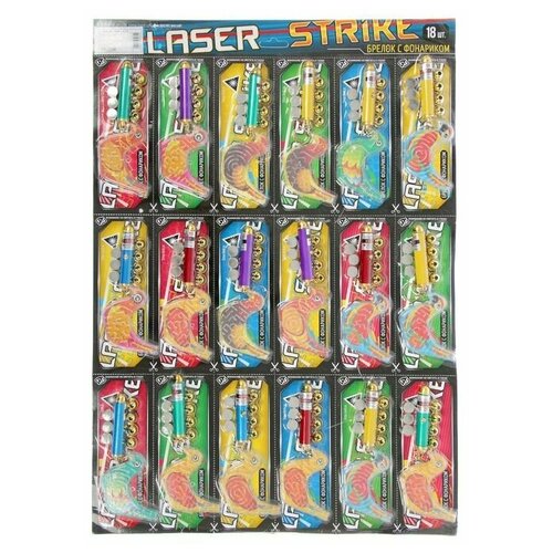 фото Фонарик лазер 5 насадок + игрушка "лабиринт" птица микс 17х7 см./в упаковке шт: 18 no name