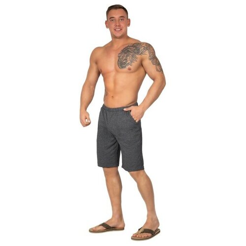 Шорты BRUS, средняя посадка, размер 52, серый