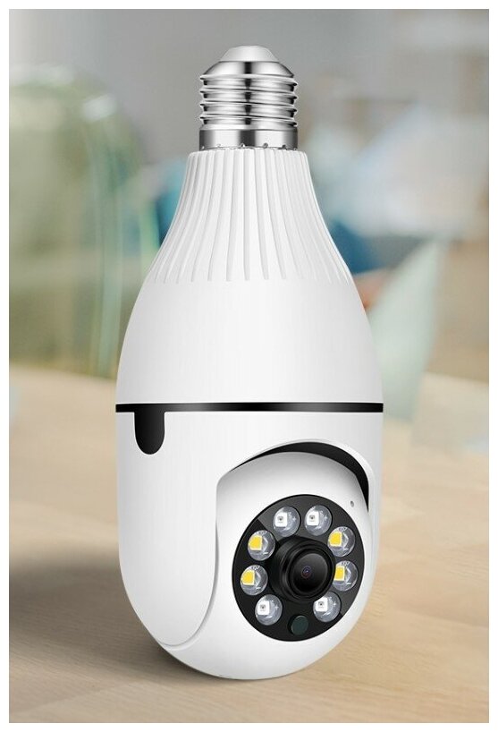 Камера видеонаблюдения / Видеоняня / WI-FI камера видеонаблюдения / Камера - лампочка / С динамиком и микрофоном / Поворотная / Цоколь E27