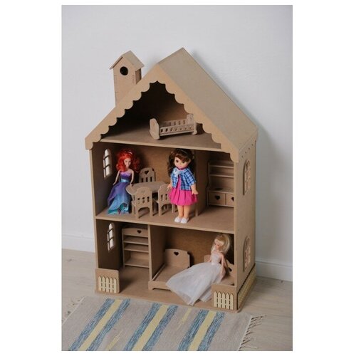 Кукольный домик Вероника без покраски кукольные домики и мебель pema kids кукольный домик вероника без покраски