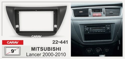 Изображение товара Переходная рамка 9" Android для MITSUBISHI Lancer IХ 2000-2010 черный CARAV 22-441