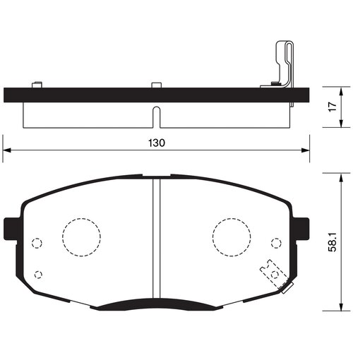 Колодки тормозные передние Hi-Q SP1240 Hyundai CretaElantraKia CarensForte 1500₽