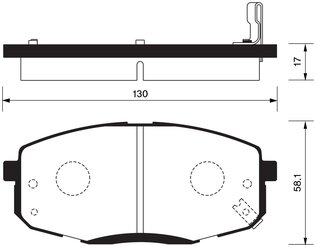 Дисковые тормозные колодки передние SANGSIN BRAKE SP1240 для Hyundai, Kia (4 шт.)