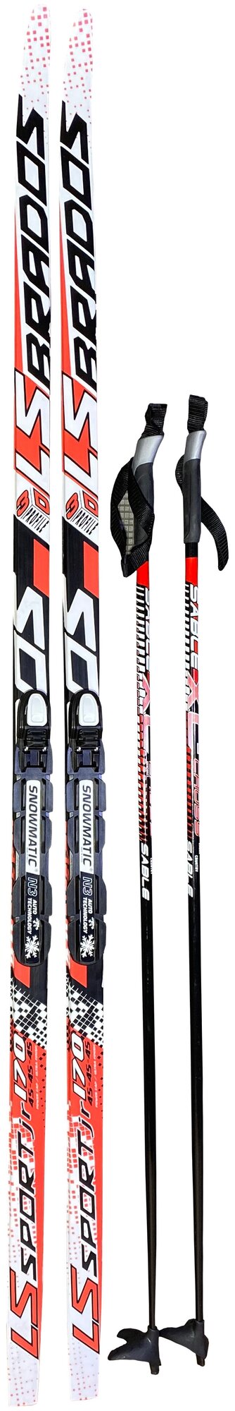 Лыжный комплект STC Brados LS Sport 3D Red 175см STEP NNN (лыжи + палки(130) + крепления)