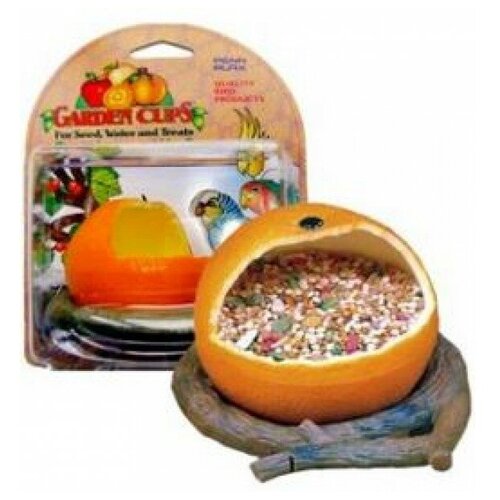 Кормушка для птиц и грызунов PENN-PLAX Апельсин внутренняя напольная, оранжевый