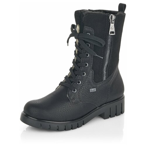 фото Ботинки rieker женские зимние, размер 39, цвет черный, артикул x2631-00