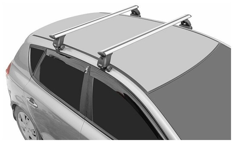 Багажник Lux (Люкс) для Skoda Rapid рест. лифтбэк 2017-н. в. на гладкую крышу (дуги крыло 82мм) Арт. 790289+792047+846059