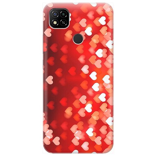 фото Ультратонкий силиконовый чехол-накладка для xiaomi redmi 9c с принтом "бокэ из красных сердечек" gosso
