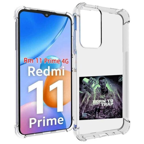 Чехол MyPads Born to Trap Kizaru для Xiaomi Redmi 11 Prime 4G задняя-панель-накладка-бампер