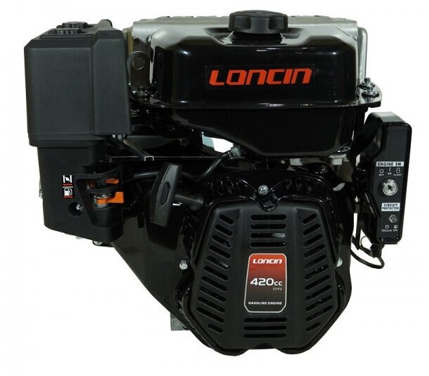 Двигатель Loncin LC 190FDA (A type) D25 (лодочная серия, 15л.с., 420куб. см, вал 25мм, ручной и электрический старт) - фотография № 10
