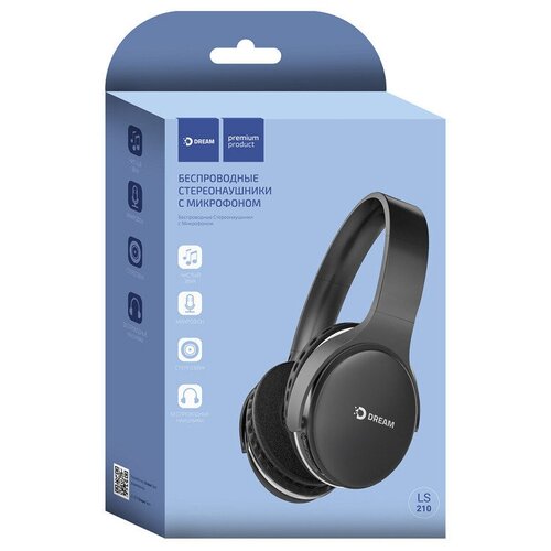 Гарнитура BLUETOOTH полноразмерная DREAM LS210 AUX microUSB MIC черный 90000₽