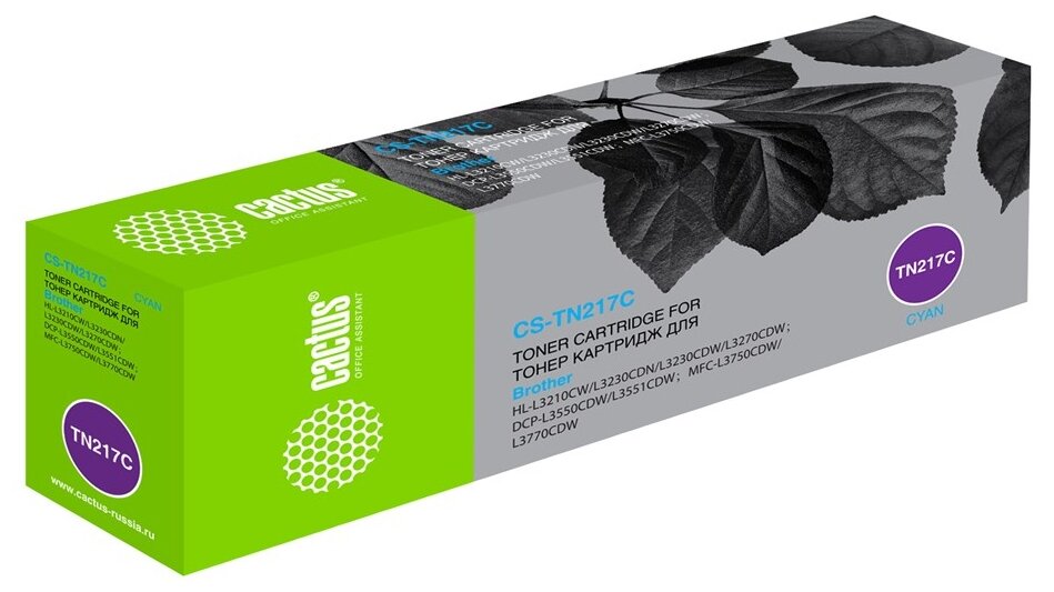 Cartridge toner Cactus CS-TN217C cyan (2300p.) for Brother HL3230/DCP3550/MFC3770