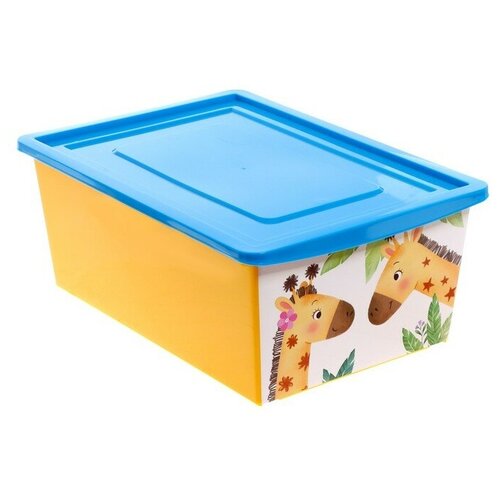 Ящик для игрушек, с крышкой, «Счастливое детство», объём 30 л