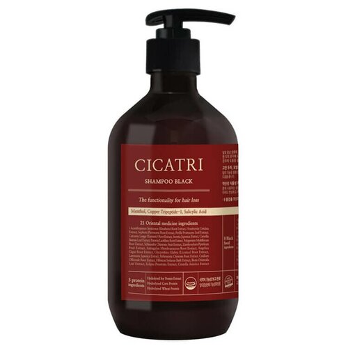 Пептидный шампунь против выпадения волос 1004 Laboratory Cicatri Shampoo Black, 500 мл.  - Купить