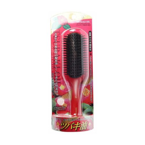 Щётка Ikemoto Щетка для укладки с маслом камелии японской - Tsubaki oil styling hair brush, 1шт