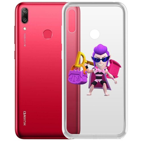 Чехол-накладка Clear Case Brawl Stars-Пляжный Мортис для Huawei Y7 (2019) чехол накладка clear case brawl stars пляжный мортис для vivo y31