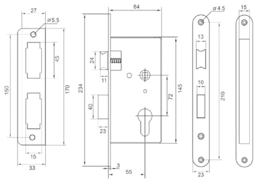 Корпус замка к ЗАЗ МоторСич ЗВ-7 Ferre 7/7255-4